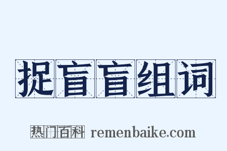 捉盲盲组词是什么意思的图片